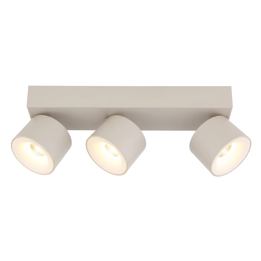 Spot de plafond 3 lumières Rae brun sable Globo 9007371566877