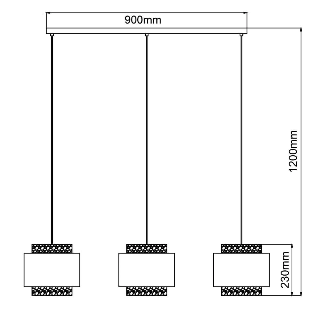 Lampe suspendue pour salle à manger Waterlilly rotin avec tissu gris Brilliant 4004353411885