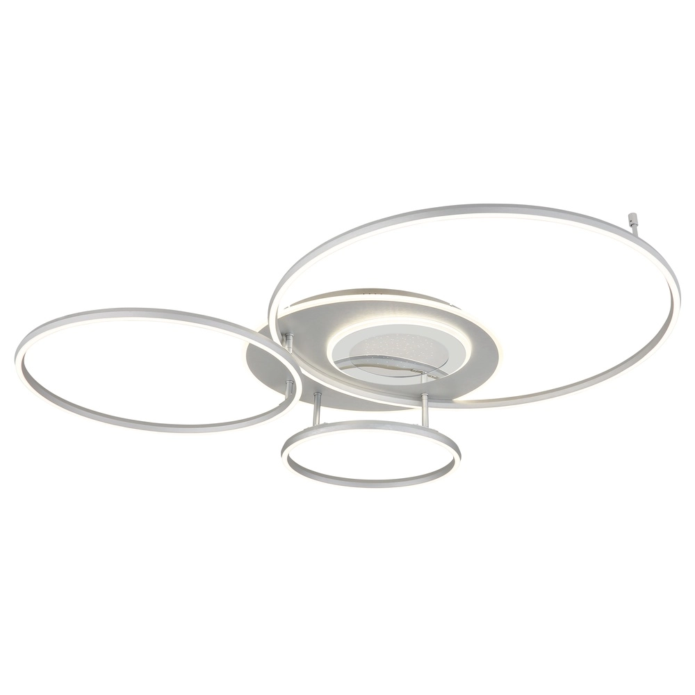 Lampe de plafond moderne Johnson Gris argenté