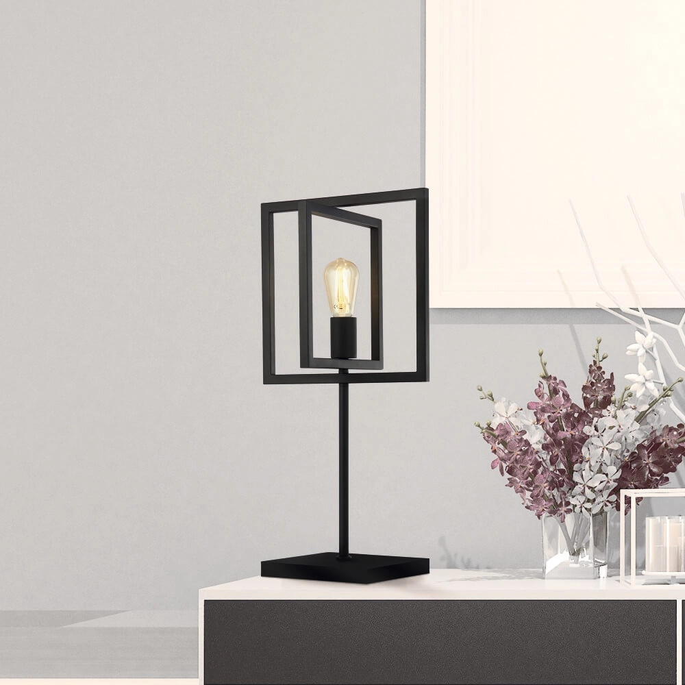 Lampe de table noire Plaza Searchlight 5053423226583