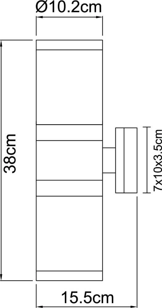 Lampe d'extérieur en acier inoxydable Xeloo 2x E27 Globo 9007371197644