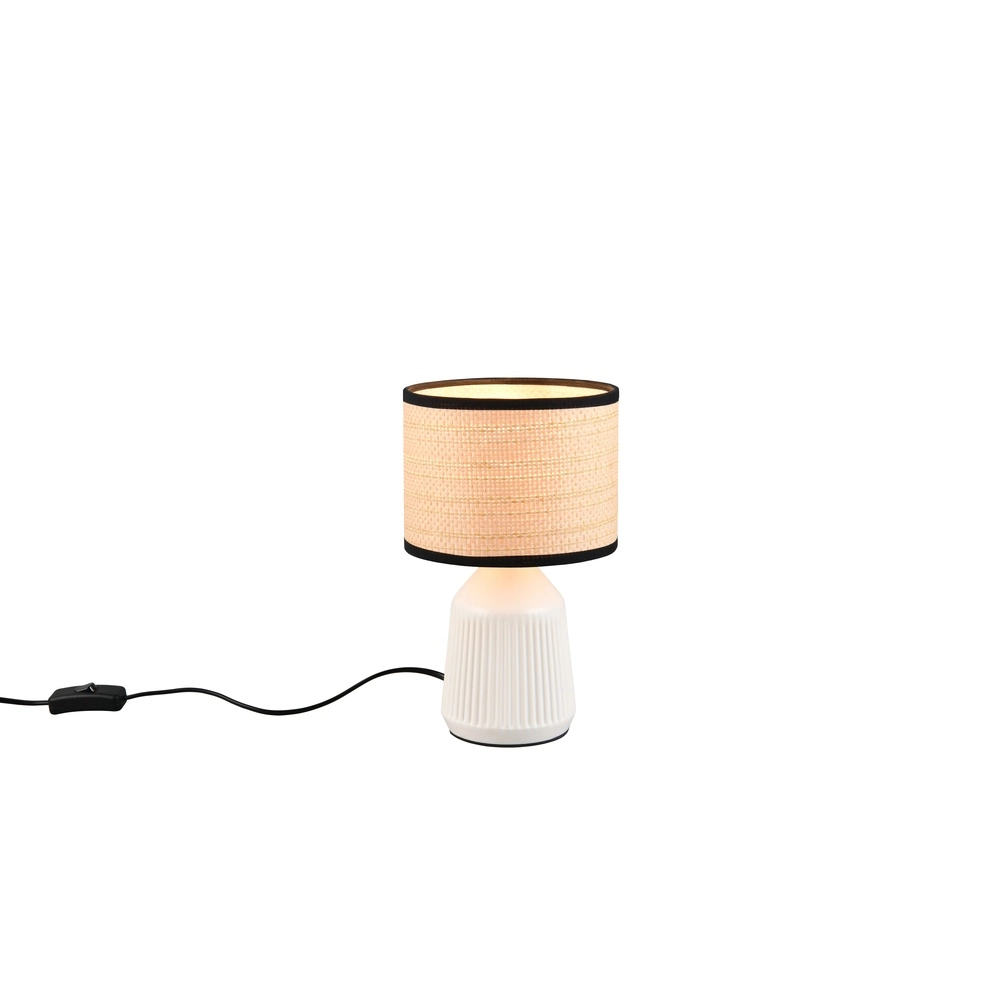 Lampe de table Formentera Ø 16 cm de blanc Trio 4017807692105