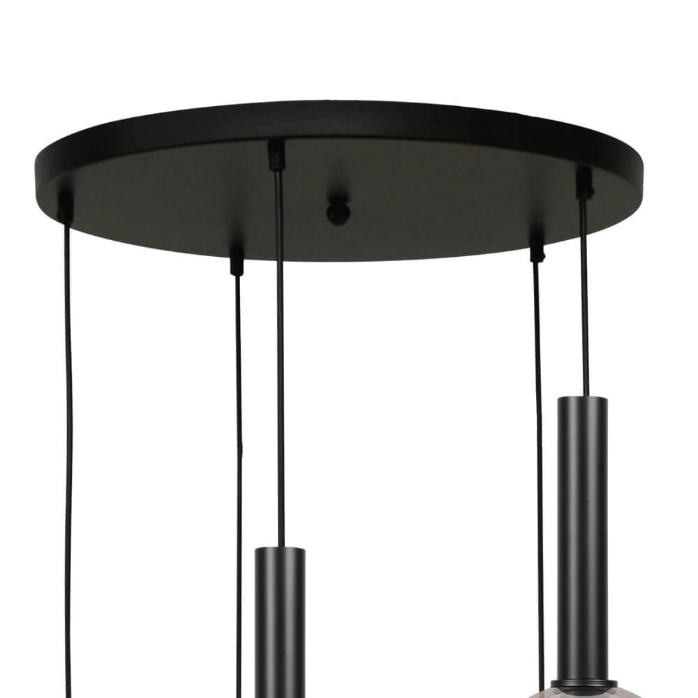 Lampe suspendue Vide Bella 2 avec lentilles fumées et GU10 Masterlight 8718121340852