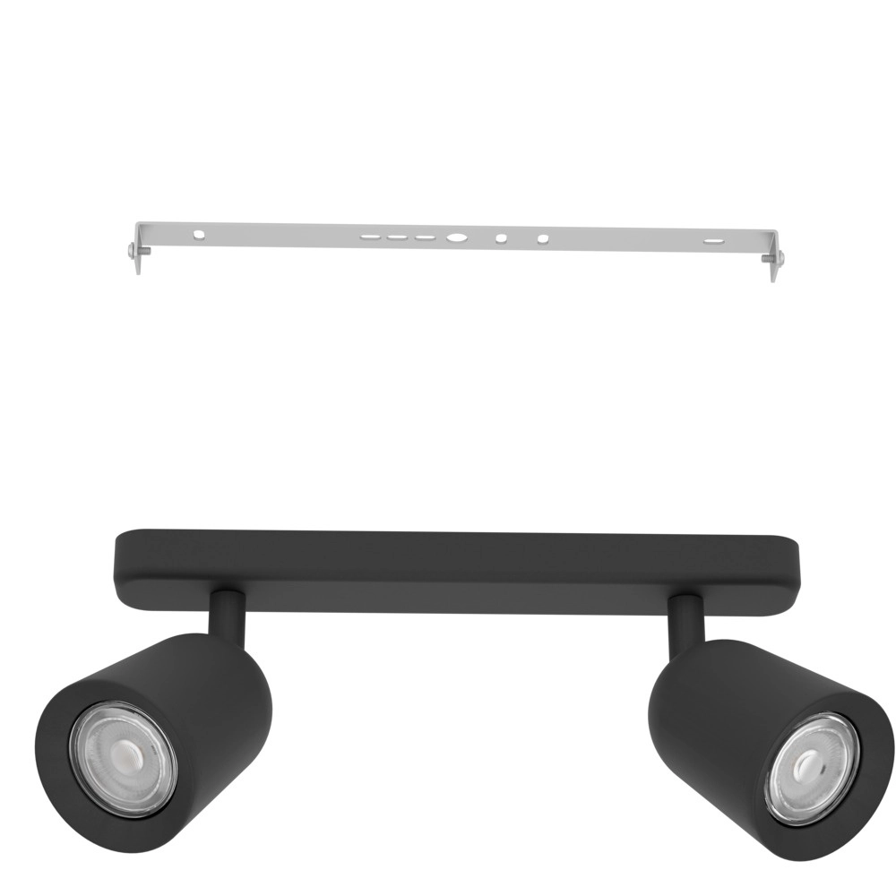Spot monté en surface Camaldoli 2 lumières noir Eglo 9008606360444