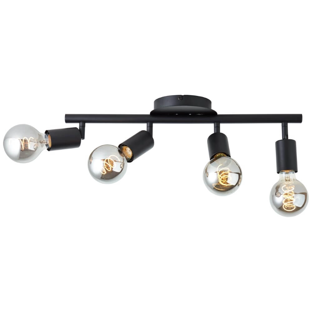 Plafonnier 4 lumières Tiffany noir Brilliant 4004353406485