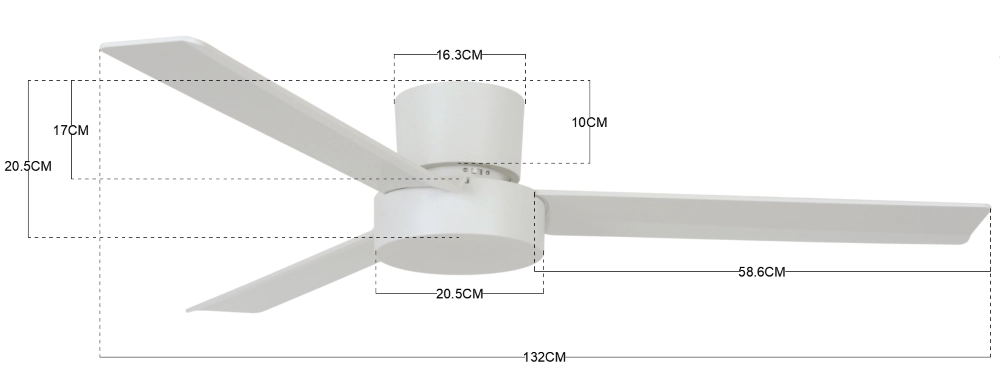 Ventilateur de plafond design blanc Lagoon Ø 132 cm IP55 Beacon 9333509137351