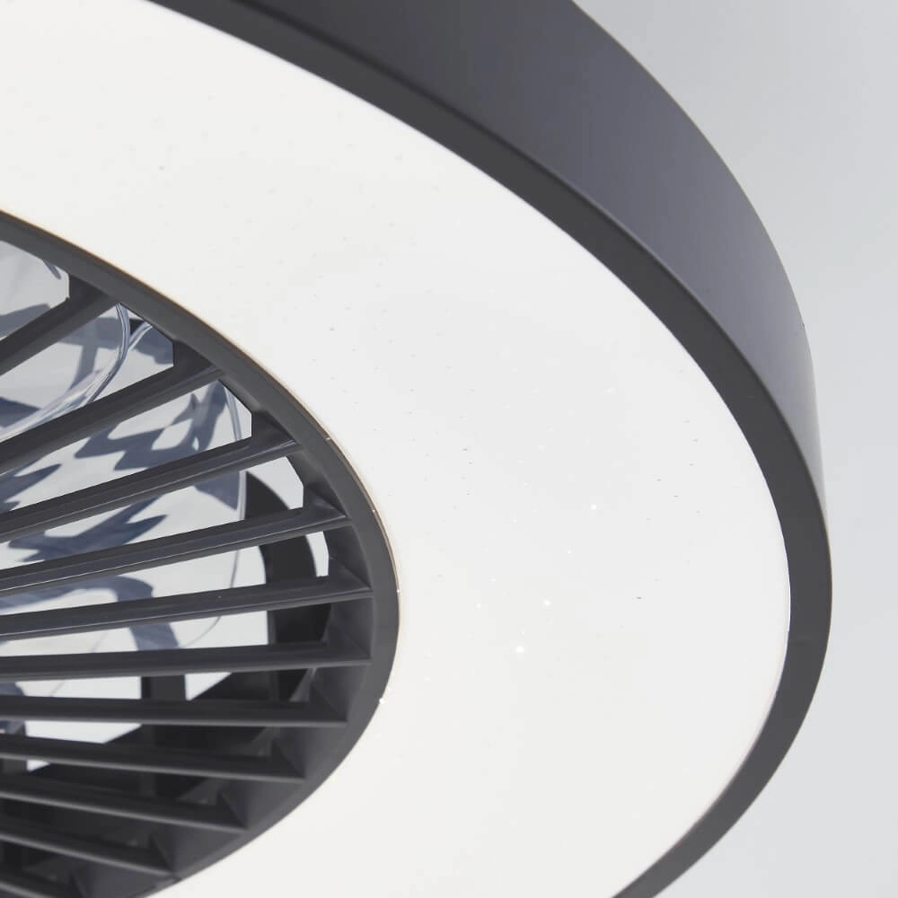 Ventilateur de plafond noir Mazzaro avec lampe RGB - 58cm Brilliant 4004353441202