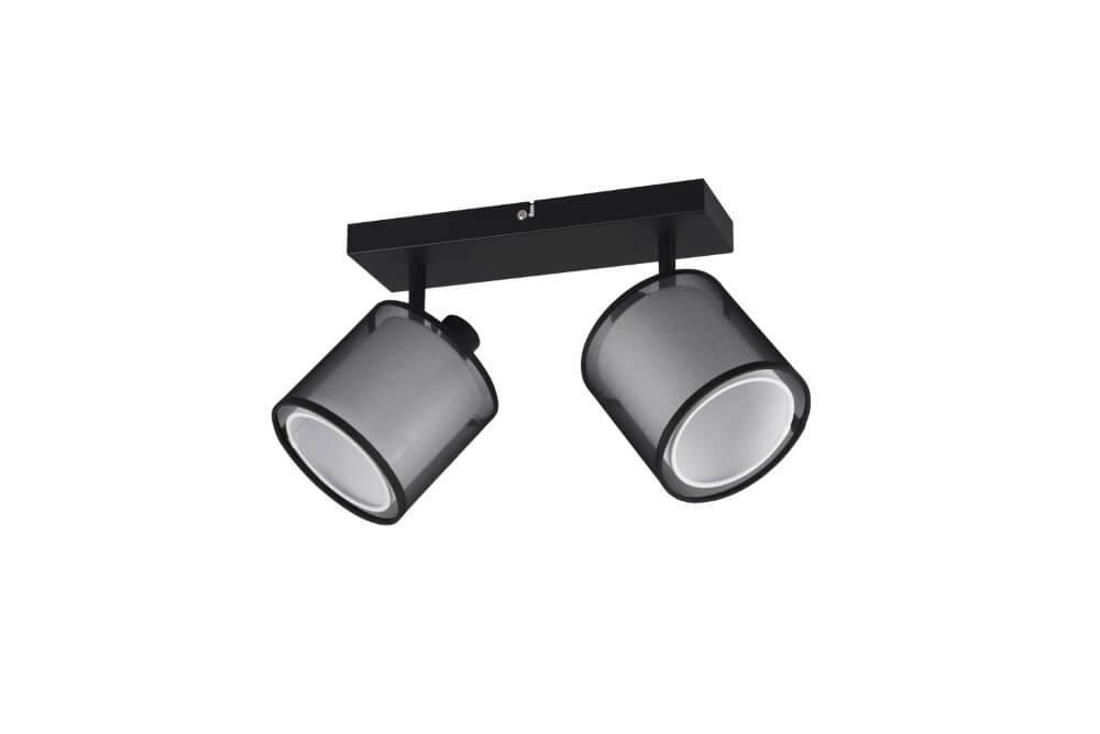 Plafonnier noir Burton 2 lumières Plafonnier noir Burton 2 lumières