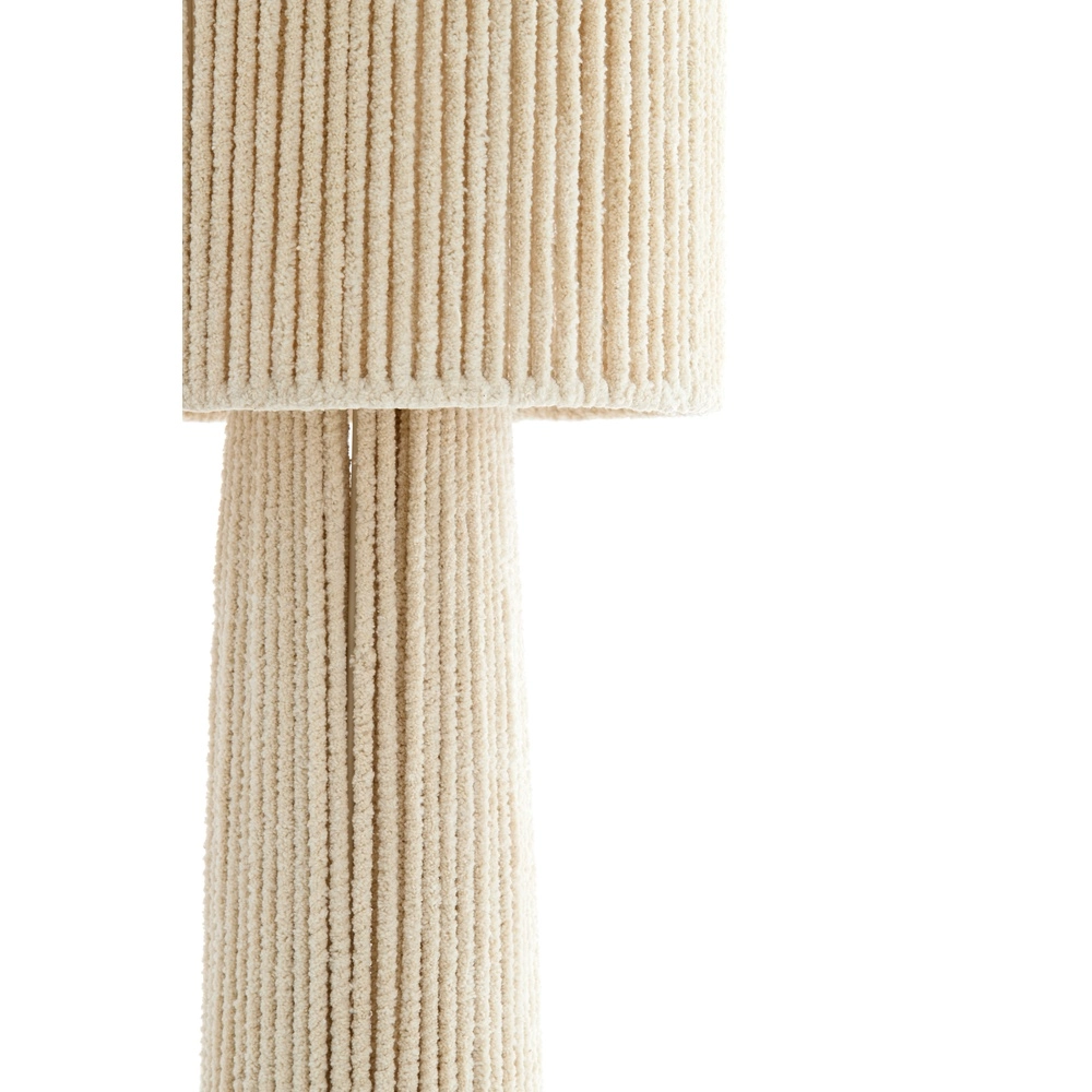 Lampe de sol en sable Michiel 160cm - crème chenille Light & Living 8717807786151