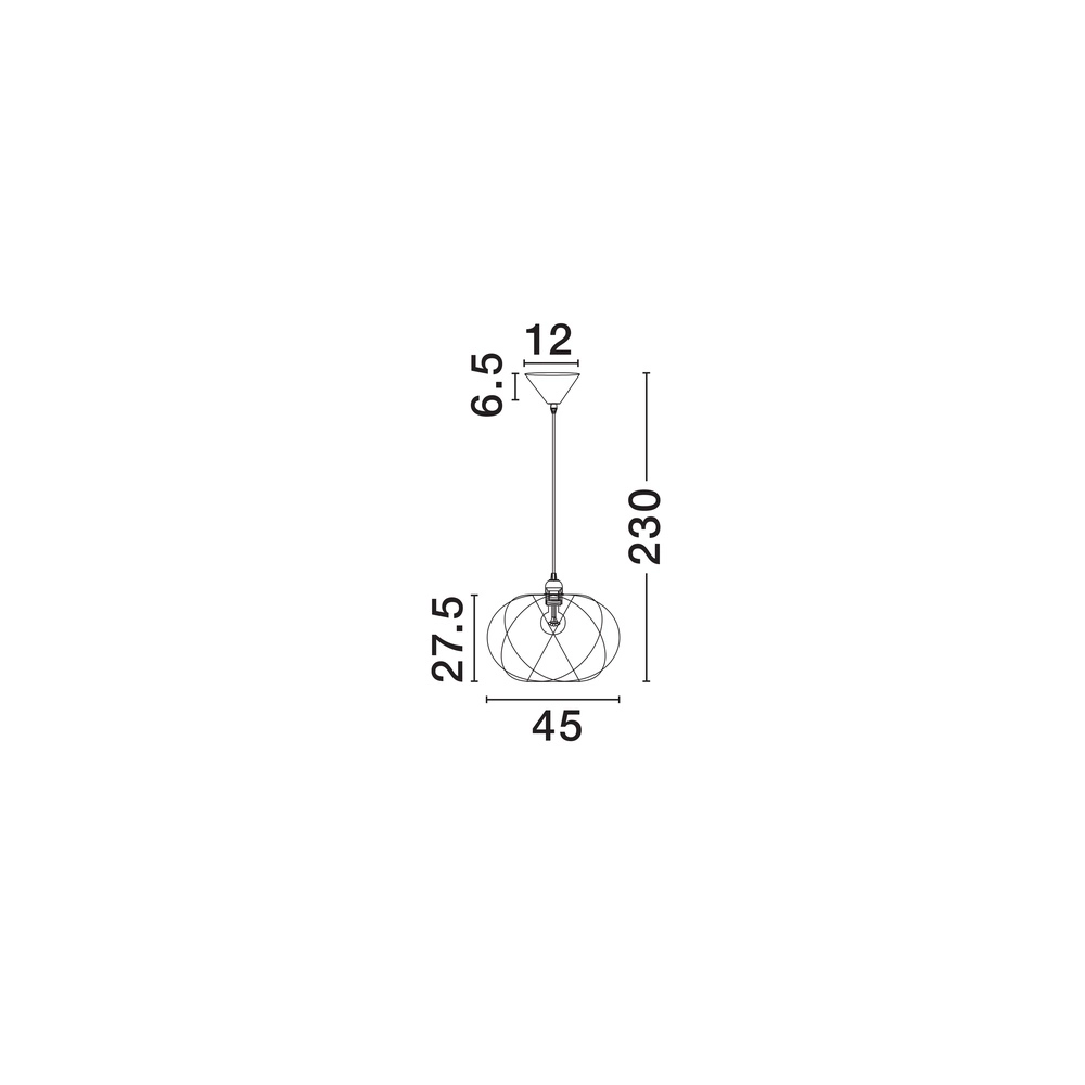 Suspension Bora blanc Ø 45cm Lyora 5212017477453