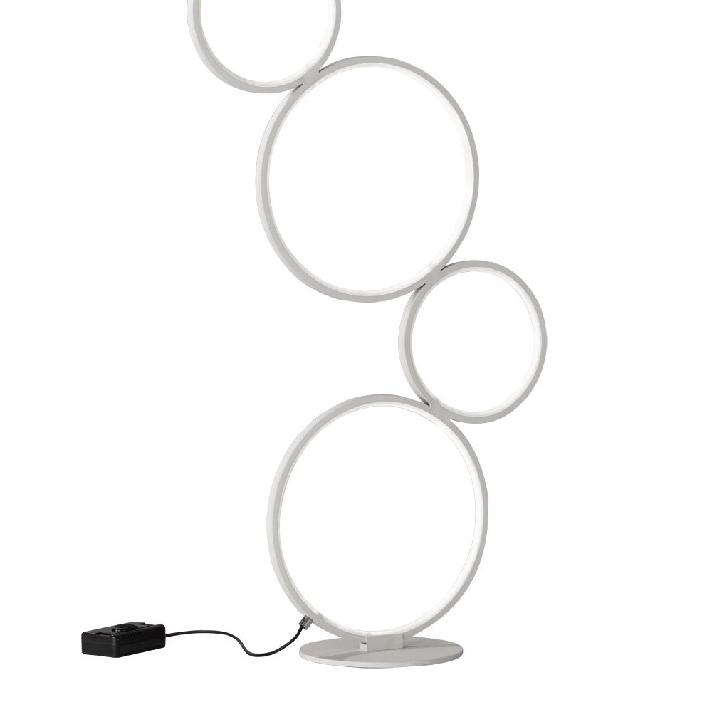 Lampadaire Rondo 5 anneaux blanc Trio 4017807423822