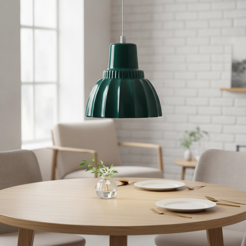 Lampe suspendue Picco blanc avec vert