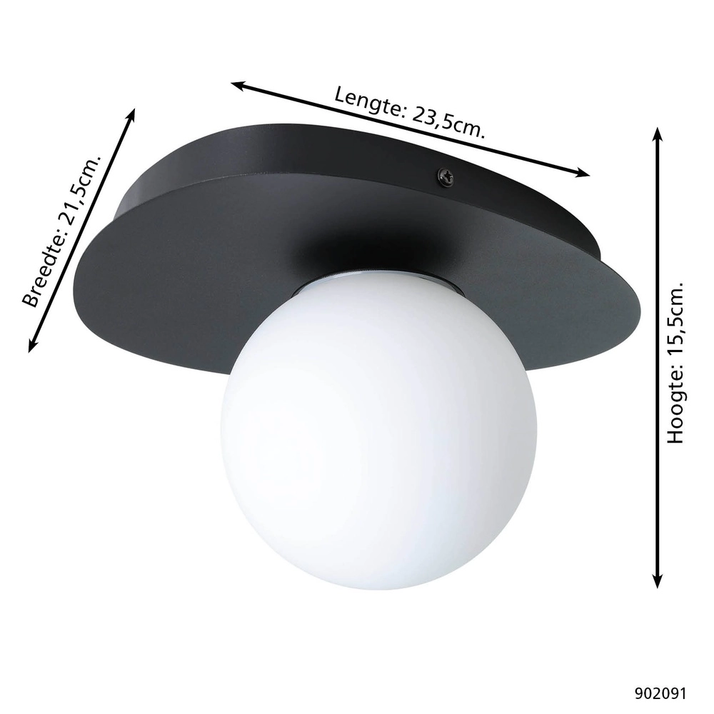 Plafonnier Castrovido Simple, Noir Eglo 9008606360680