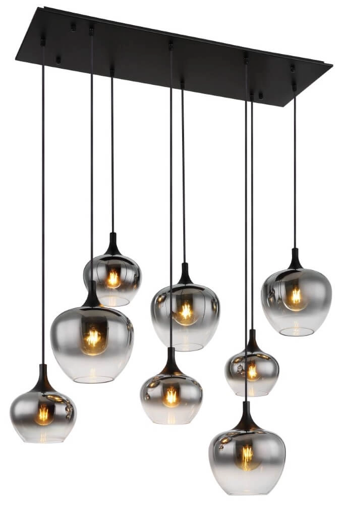 Lampe suspendue droite Maxy 8 lumières