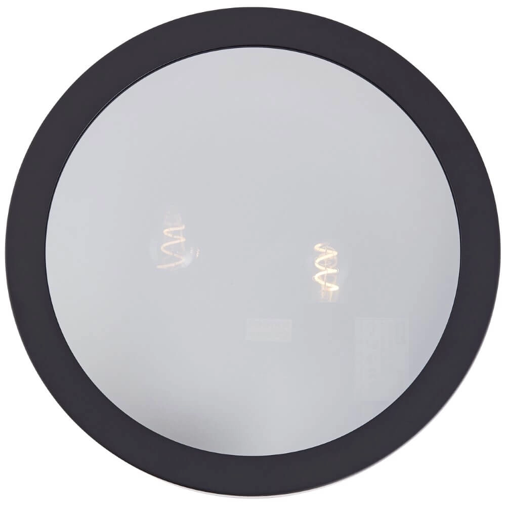 Plafonnier noir Sandros Ø 31cm avec verre Brilliant 4004353409479