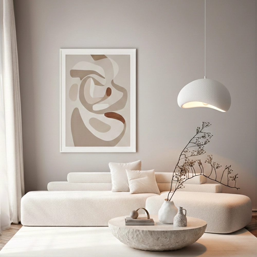 Suspension naturelle Aere blanc 40cm