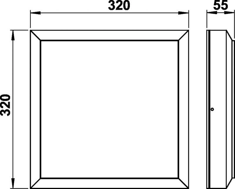 Lampe d'extérieur LED carrée Parel 32 cm Albert 4007235265620