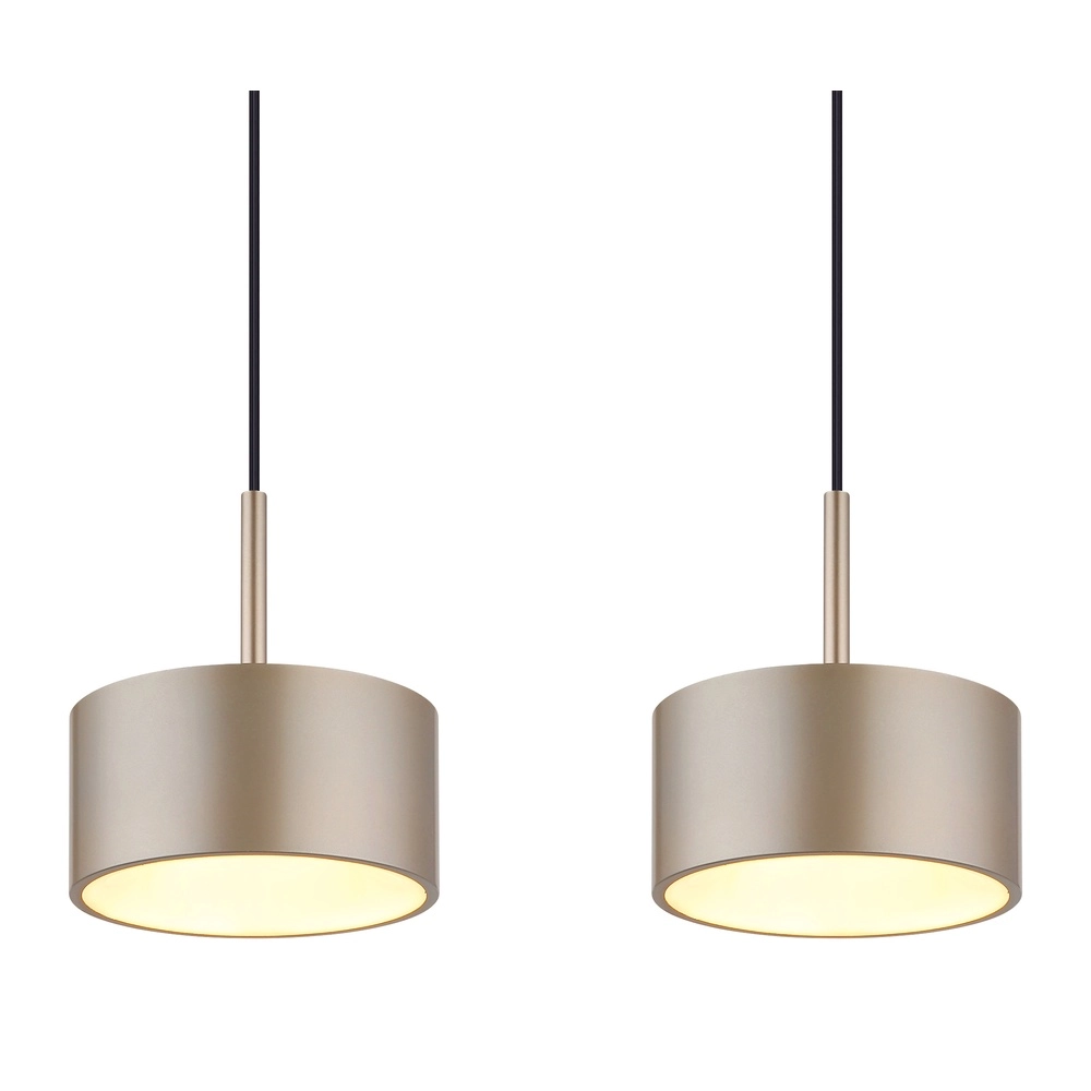 Lampe suspendue à 4 lumières Raymond noir avec du champagne Globo 9007371531875