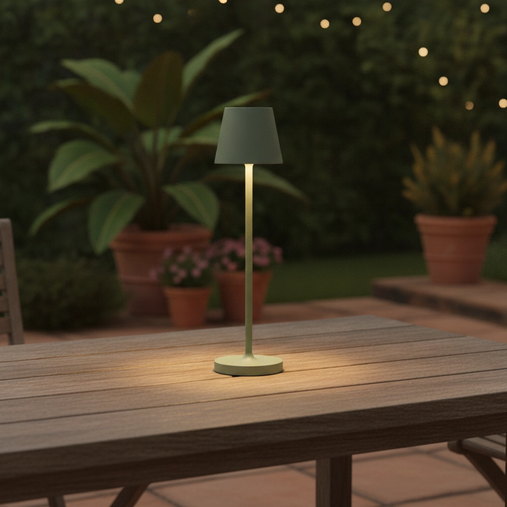 Lampe de table Petit vert olive rechargeable