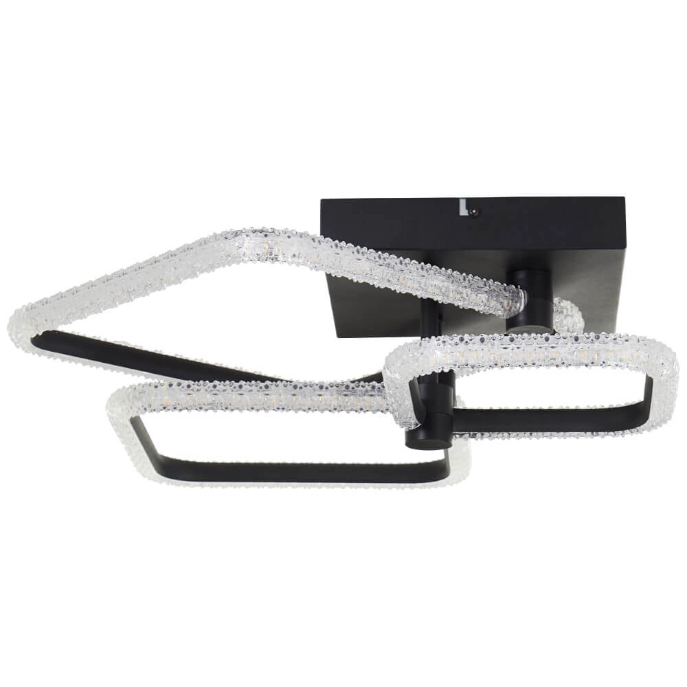 Plafonnier carré Aydin noir Brilliant 4004353442070