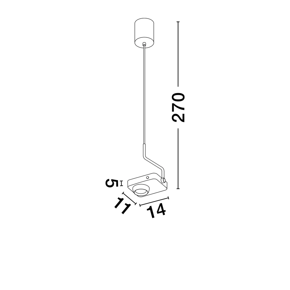 Suspension Kedros noir Lyora 5212017464033