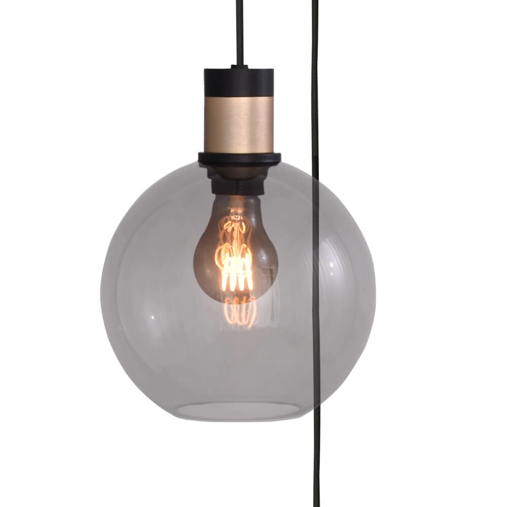 Lampe suspendue Vide Lazise 2 Or 3 lumières avec noir Masterlight 8718121303833