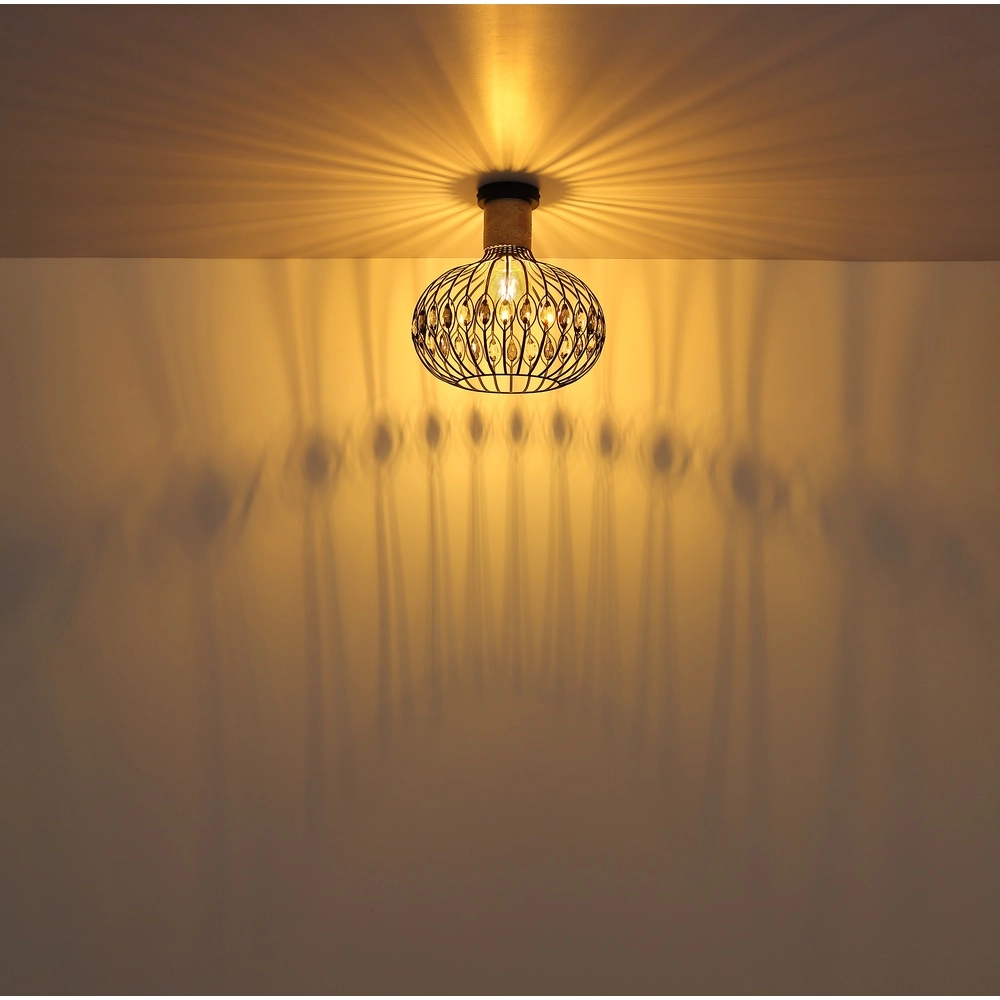 Lampe de plafond Dorthy Country Black Globo 9007371575060