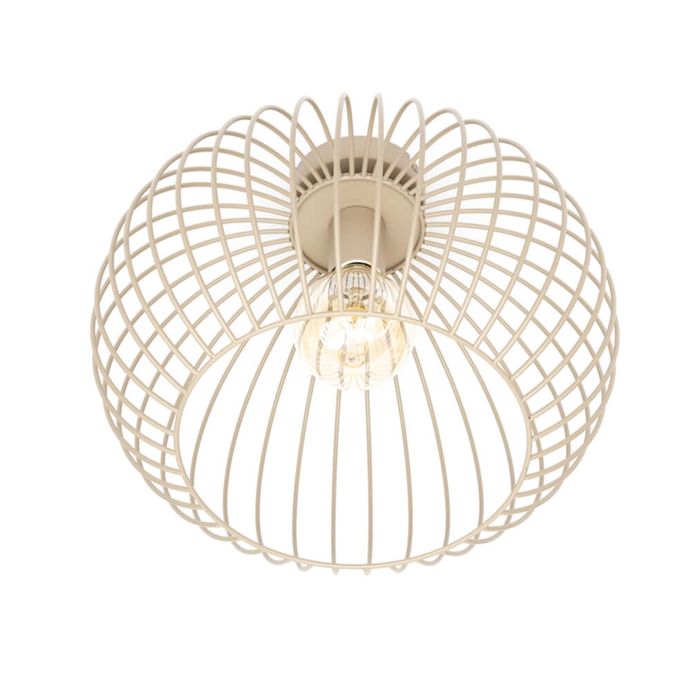 Plafonnier en fil Wire Ø 40cm couleur sable