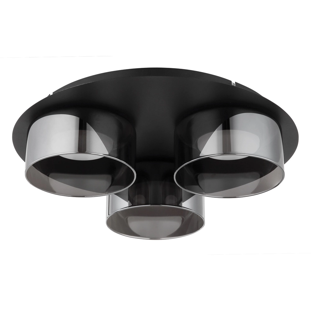 Lampe de plafond à design Higgins 3 lumières noires Globo 9007371578894