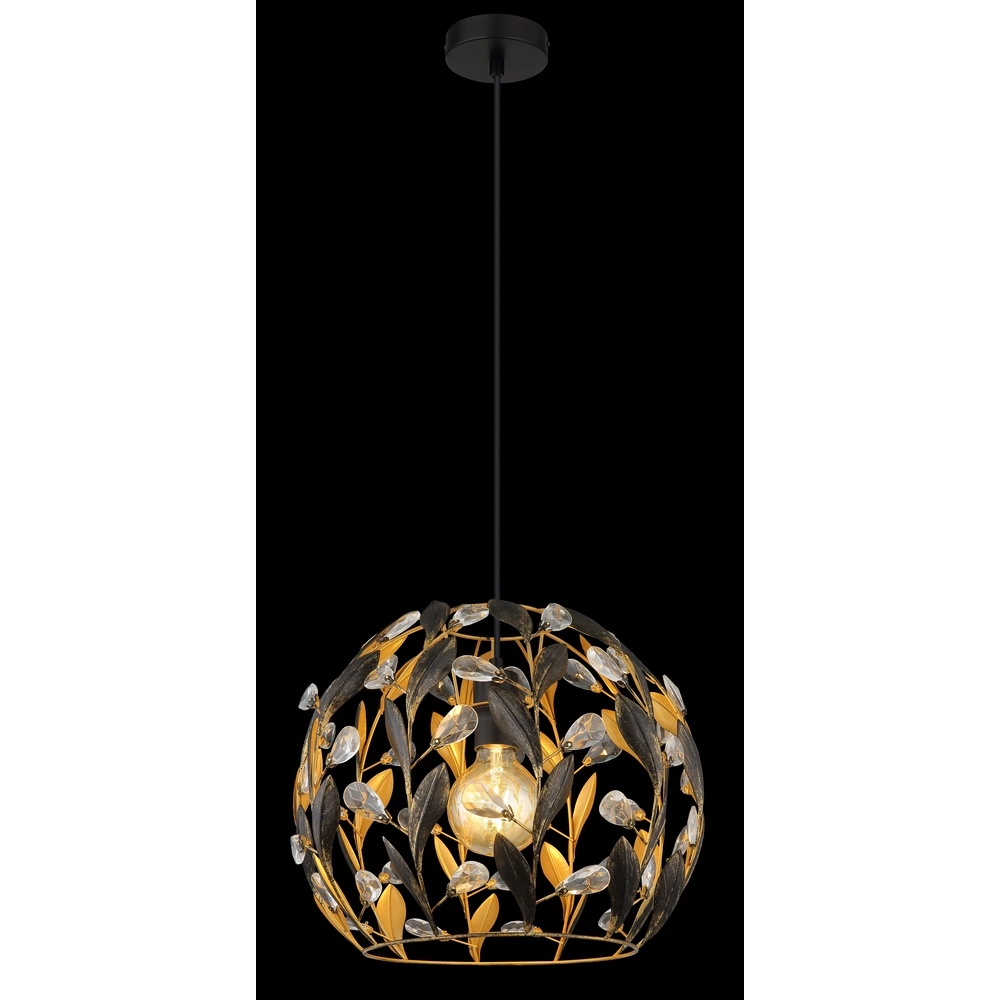 Lampe pendante de campagne Mika Noir Globo 9007371519941