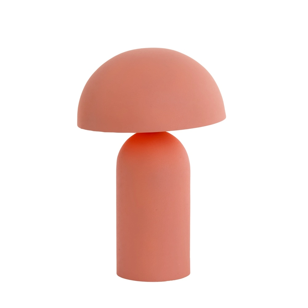 Lampe de table champignon Tolima Rose corail - Ø 31cm Light & Living 8717807807856