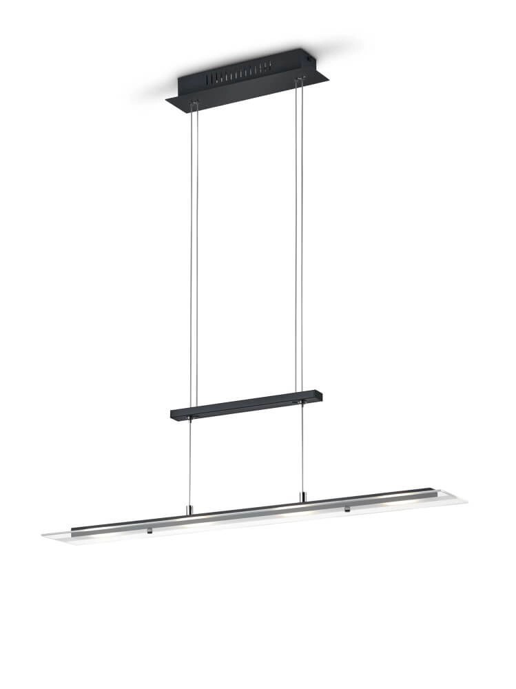 Lampe à suspension en verre Milos noir