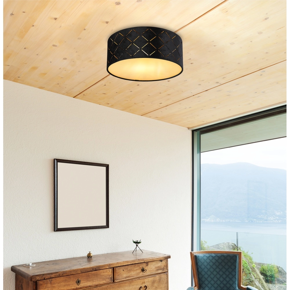 Lampe de plafond Sunna Ø 26cm noir Globo 9007371411177