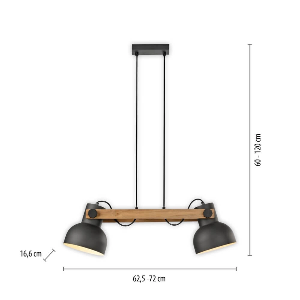 Lampe suspendue Cup 2.0 2 lumières Just Light 4043689000660