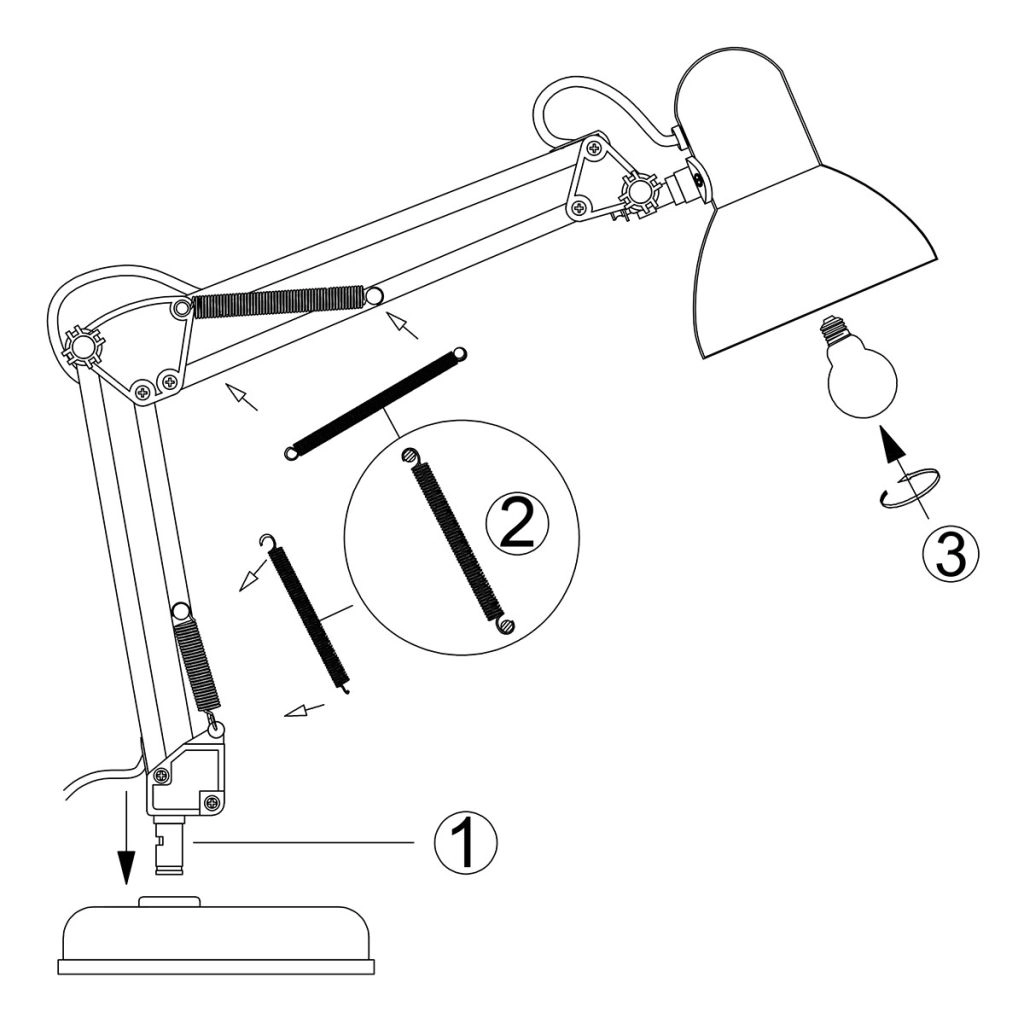 Lampe de bureau Study Noir Steinhauer 8712746165388
