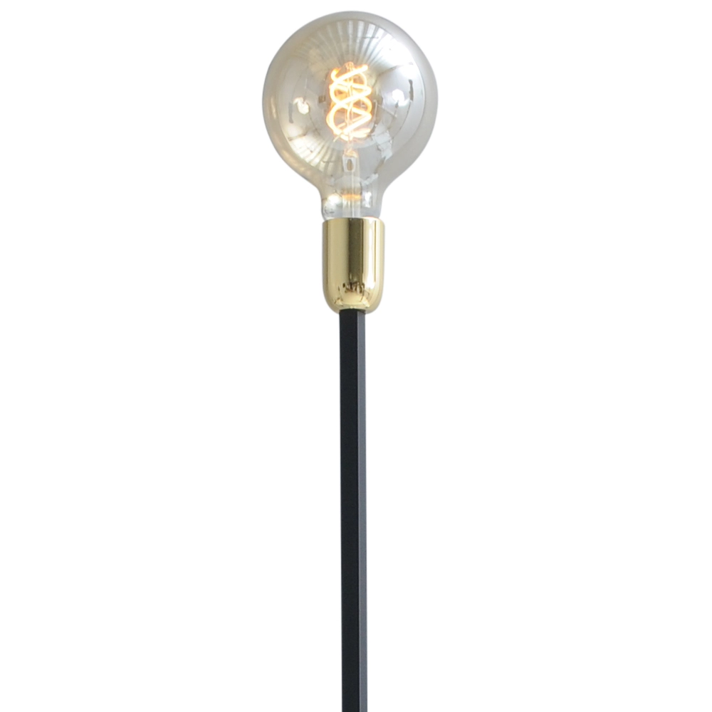 Lampadaire noir Tube 155cm avec raccord doré Masterlight 8718121188676