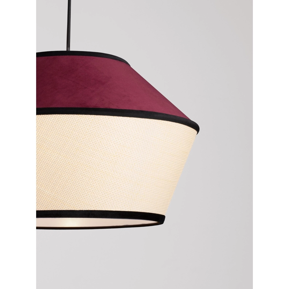 Lampe suspendue Veliss Blanc avec un rouge bordeaux Lyora 5212017493835