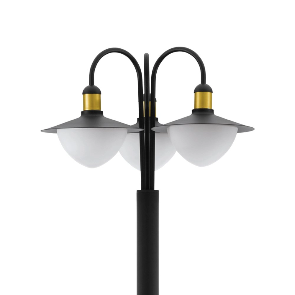 Lampadaire Jardin Sirmione 220cm noir avec or Eglo 9002759972882