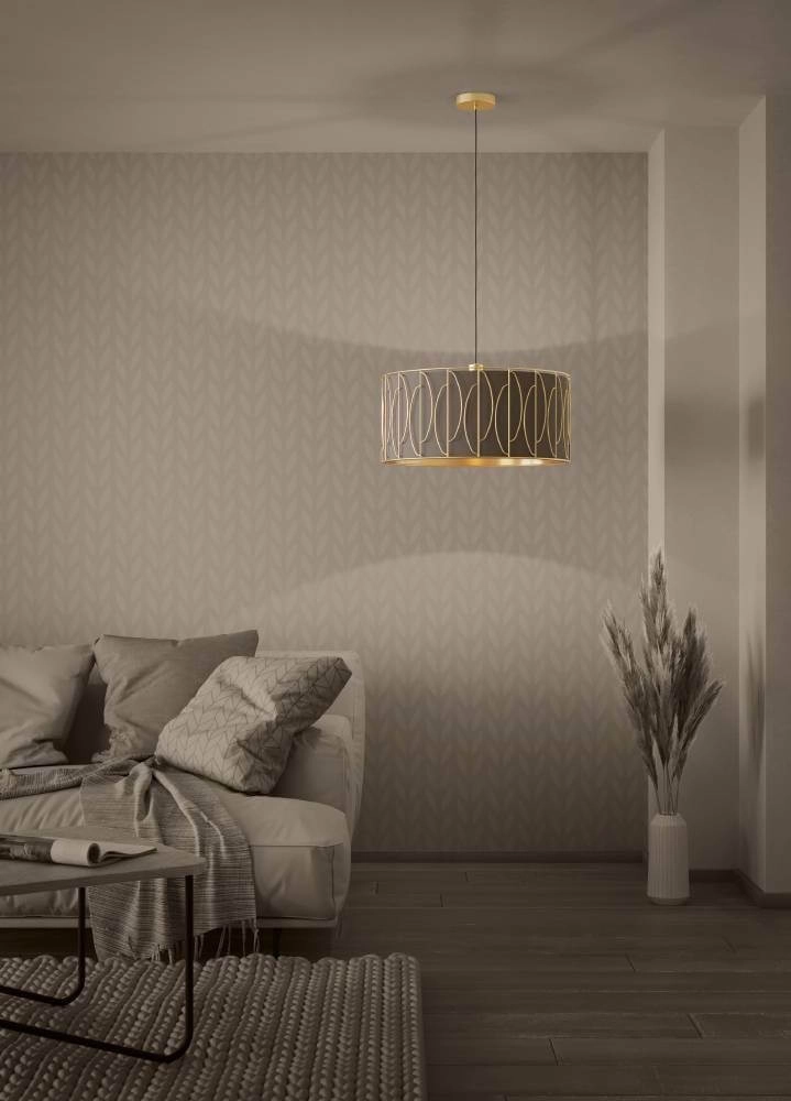 Lampe suspendue moderne Corojal cappuccino avec de l'or Stars of Light 9008606243181
