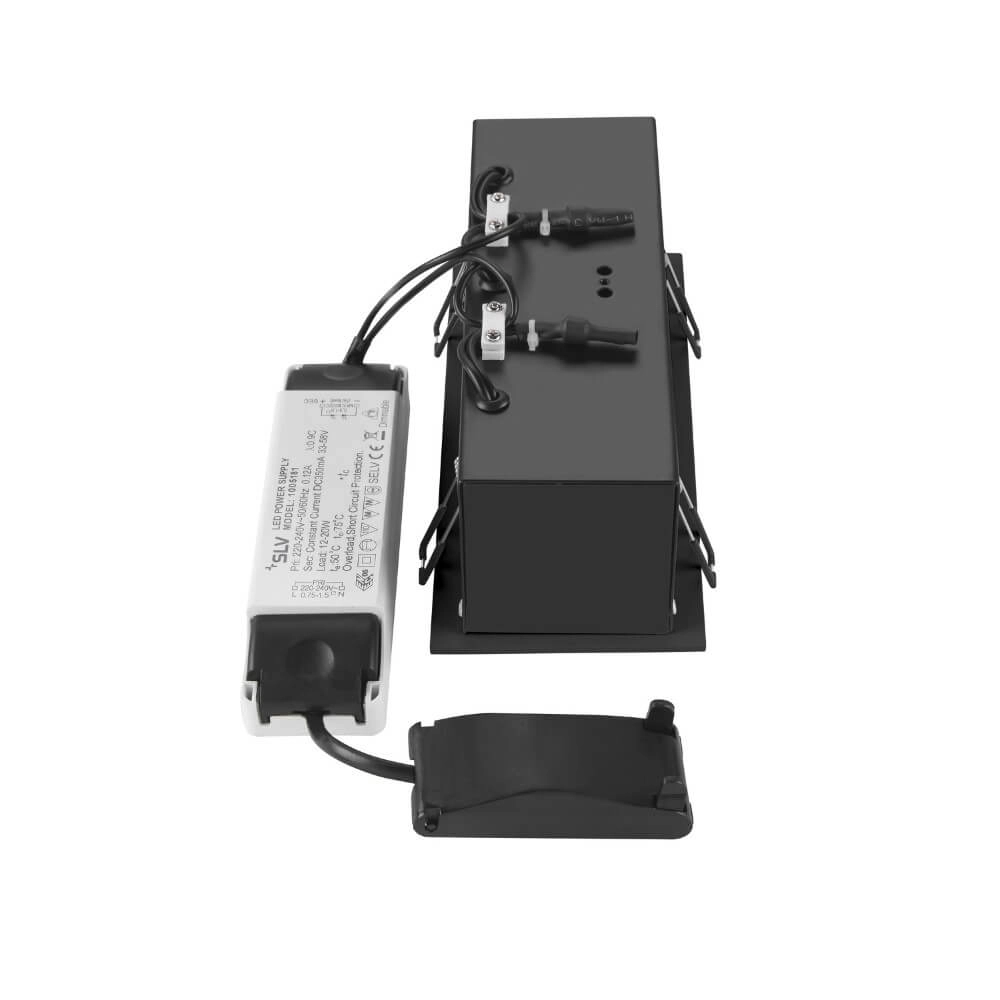 Spot LED encastrable carré Kadux Triple 3x LED - noir - 3000K SLV 4024163278867