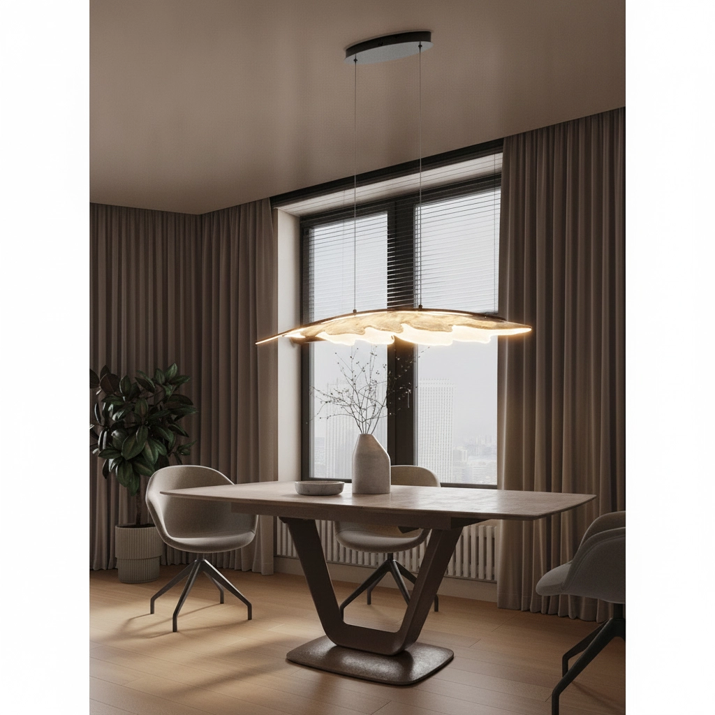 Lampe pendante de conception Amado Antthracite avec moka 104 cm