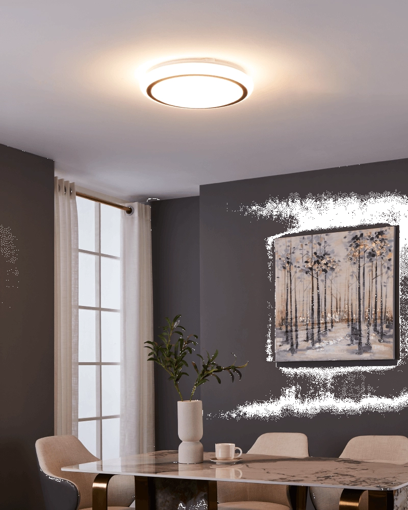 Plafonnier blanc Capasso Ø 34 cm Eglo 9008606243471