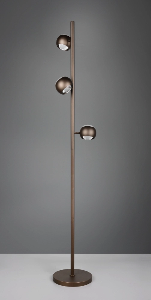 Lampe de lecture LED à 3 lumières Orbit Marron platine Trio 4017807686654