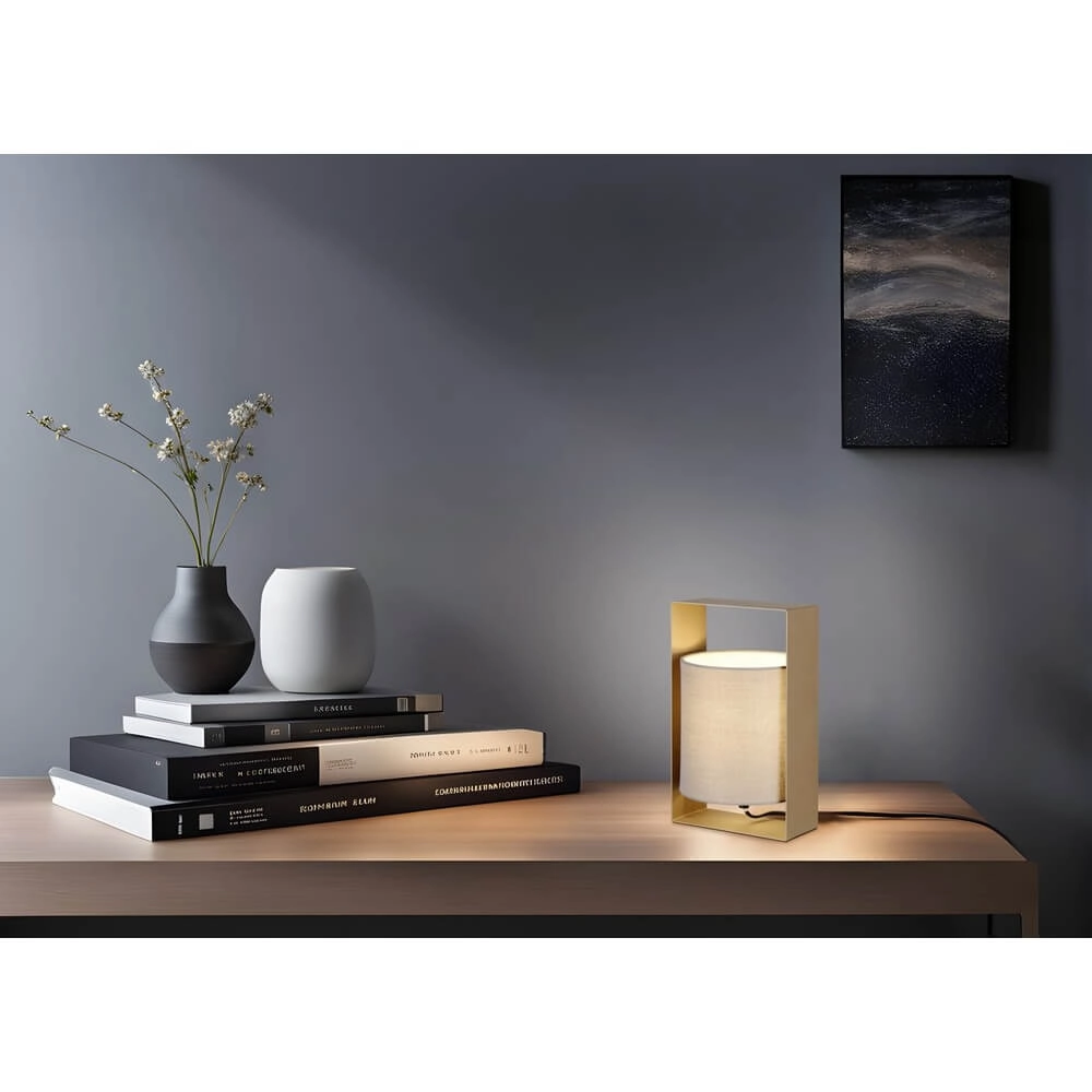 Lampe de table design Pail brun café Trio 4017807642148