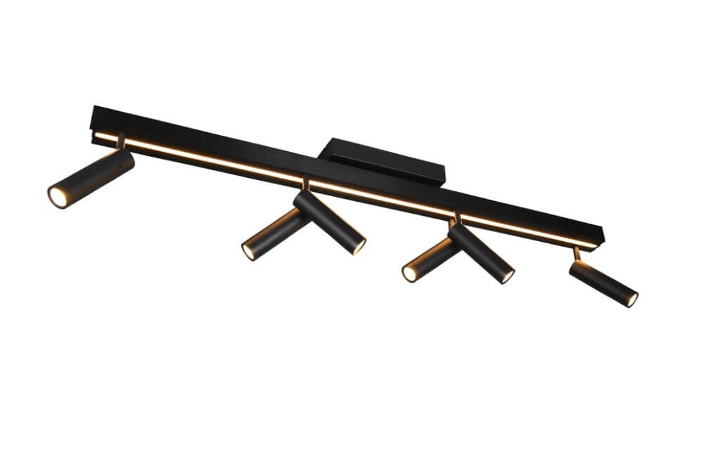 Spot LED 6 lumières Zeno noir Trio 4017807627312