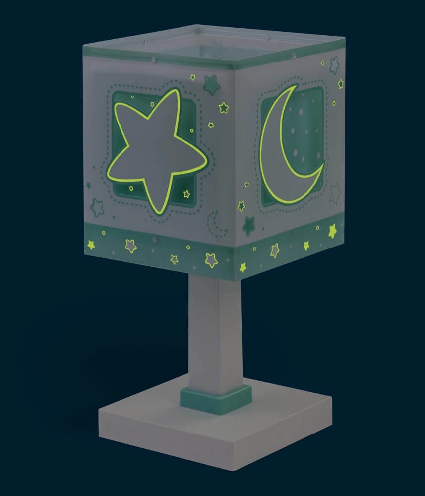 Lampe de table pour chambre d'enfant Moonlight turquoise Dalber 8420406000367