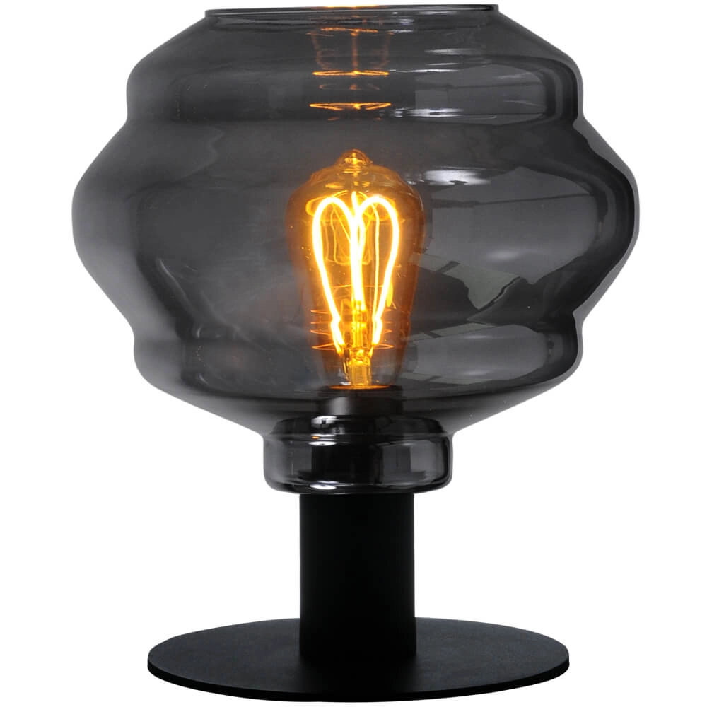 Lampe de table Porto avec verre fumé Boule Ø 24cm