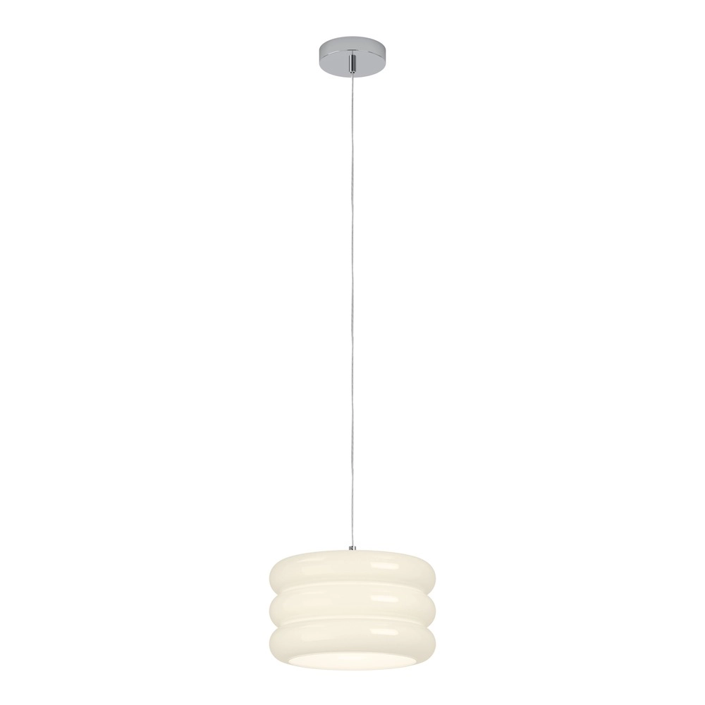 Lampe pendante de conception Tortora chrome avec blanc Ø 30cm Eglo 9008606405572