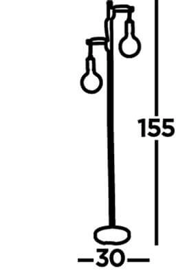 Lampadaire bois Woody Searchlight 5053423192642