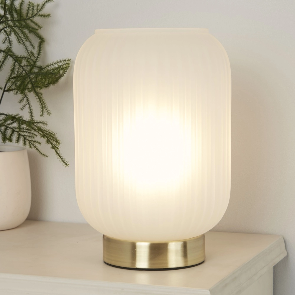 Lampe de table Pearl Or avec verre blanc Searchlight 5053423308265